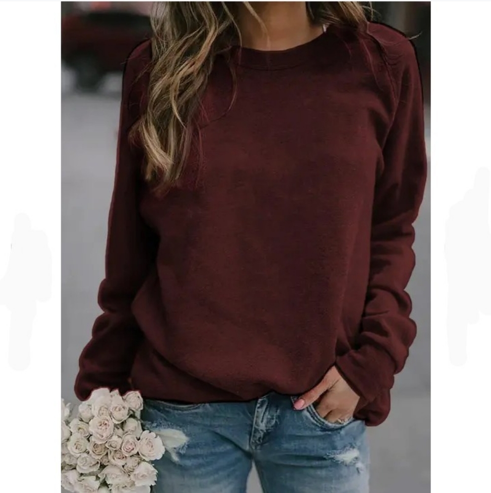 American Apparel Maroon Crew Neck Sweatshirt